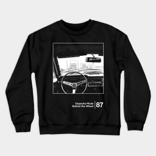 Behind The Wheel / Minimalist Graphic Design Artwork Crewneck Sweatshirt